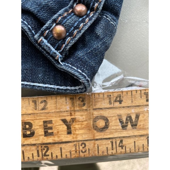 Cowgirl Tuff Co. Patchwork Denim Jean Women 27 Straight Embroidered Ranch Farm - Picture 5 of 7